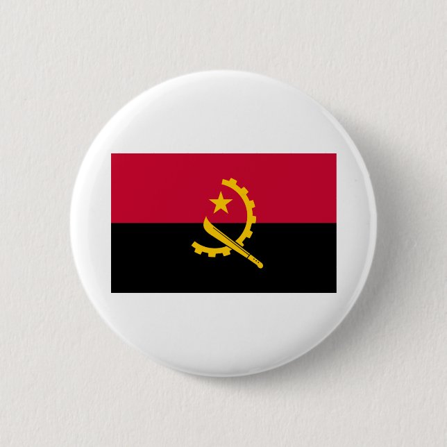 Badge Rond 5 Cm Drapeau de l'Angola (Devant)