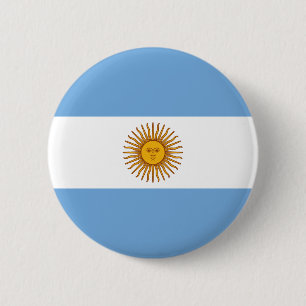Badge Rond 5 Cm Drapeau de l'Argentine