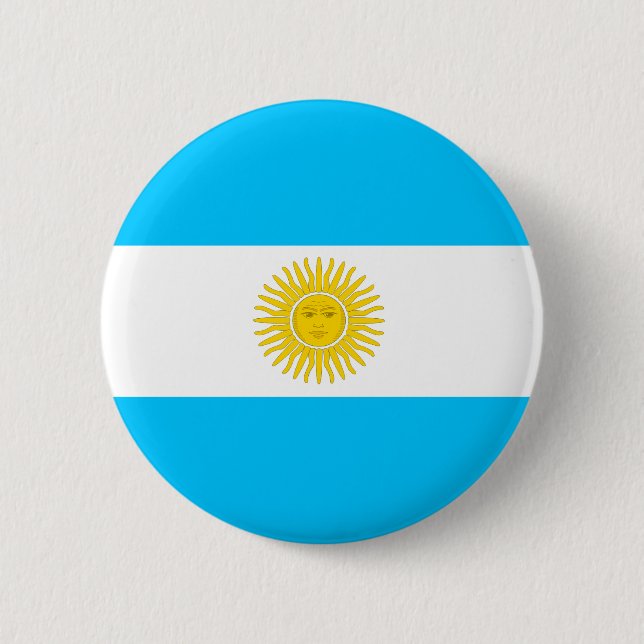 Badge Rond 5 Cm Drapeau de l'Argentine (Devant)