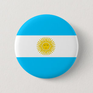 Badge Rond 5 Cm Drapeau de l'Argentine