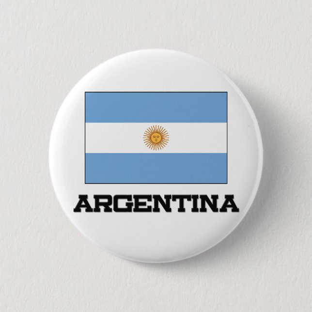 Badge Rond 5 Cm Drapeau de l'Argentine (Devant)