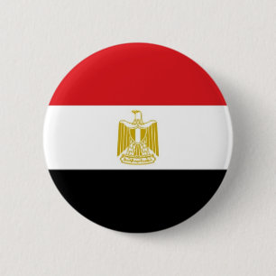 Badge Rond 5 Cm Drapeau de l'Égypte