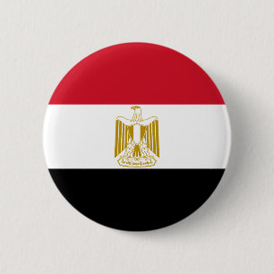 Badge Rond 5 Cm Drapeau de l'Egypte - علممصر - drapeau égyptien