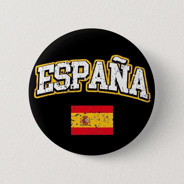 Badge Rond 5 Cm Drapeau de l'Espagne (Devant)