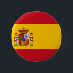 Badge Rond 5 Cm Drapeau de l'Espagne<br><div class="desc">Drapeau de l'Espagne - Bandera de España - La Rojigualda</div>