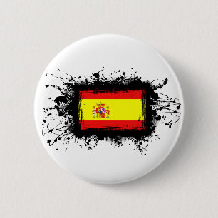 Badge Rond 5 Cm Drapeau de l'Espagne