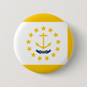 Badge Rond 5 Cm Drapeau de l'État de Rhode Island