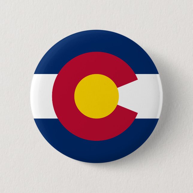 Badge Rond 5 Cm Drapeau de l'État du Colorado (Devant)