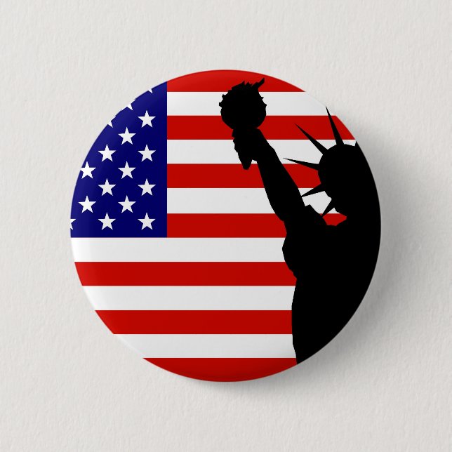 Badge Rond 5 Cm Drapeau de liberté (Devant)