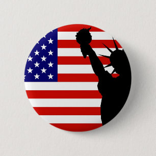 Badge Rond 5 Cm Drapeau de liberté