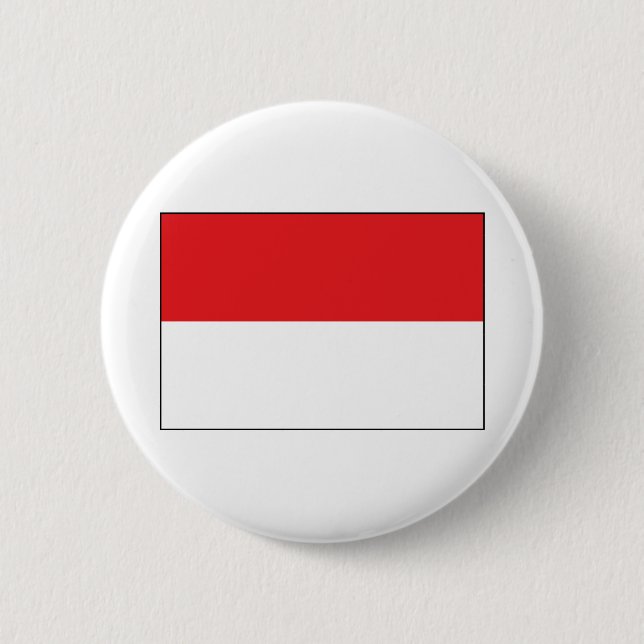 Badge Rond 5 Cm Drapeau de l'Indonésie (Devant)