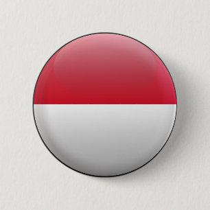 Badge Rond 5 Cm Drapeau de l'Indonésie