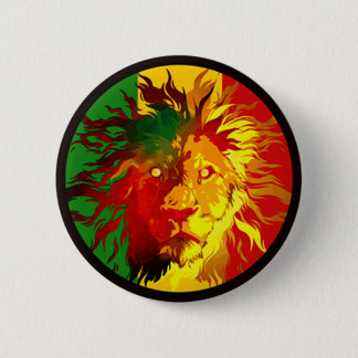 Badge Rond 5 Cm drapeau de lion de reggae de rasta