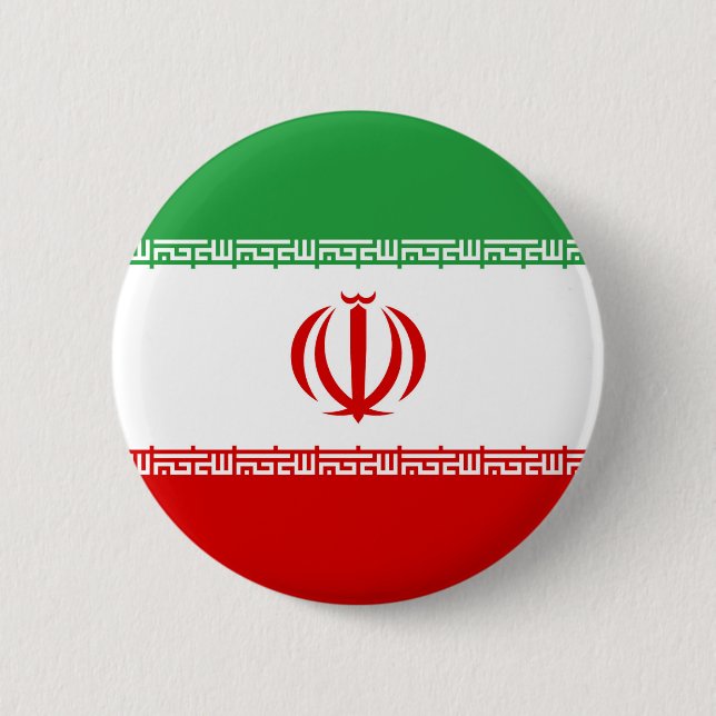 Badge Rond 5 Cm Drapeau de l'Iran (Devant)