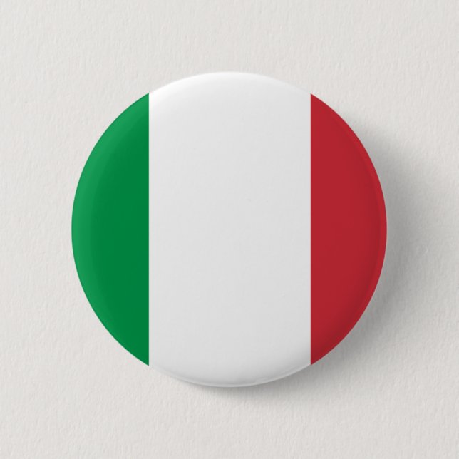 Badge Rond 5 Cm Drapeau de l'Italie (Devant)