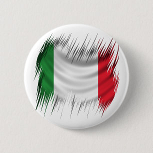 Badge Rond 5 Cm Drapeau de l'Italie de défibreurs