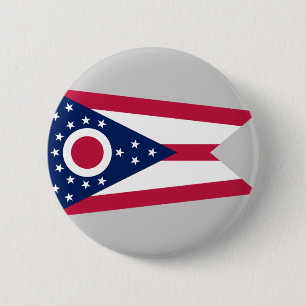 Badge Rond 5 Cm Drapeau de l'Ohio