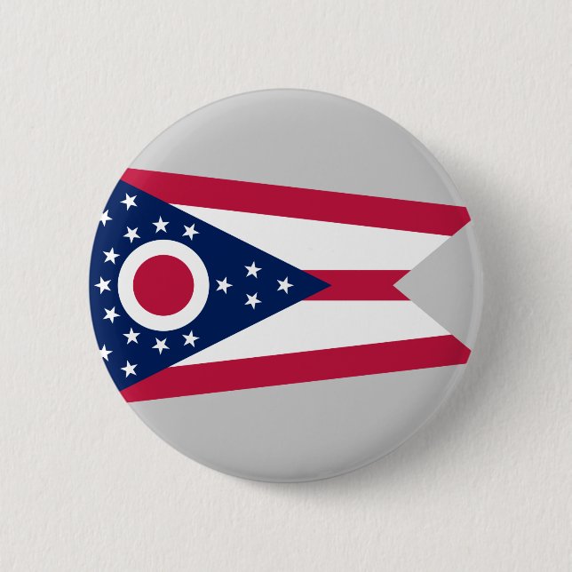 Badge Rond 5 Cm Drapeau de l'Ohio (Devant)
