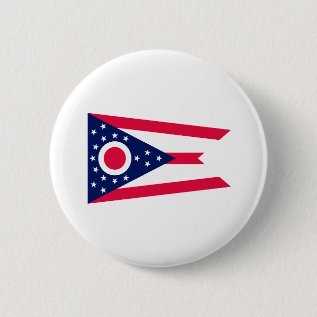 Badge Rond 5 Cm Drapeau de l'Ohio (Devant)