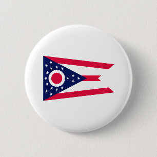 Badge Rond 5 Cm Drapeau de l'Ohio