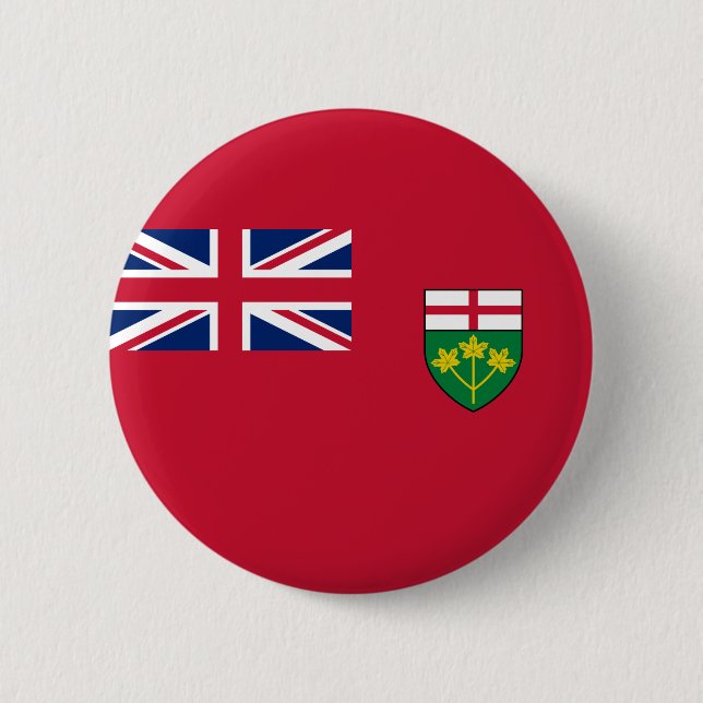 Badge Rond 5 Cm drapeau de l'Ontario (Devant)