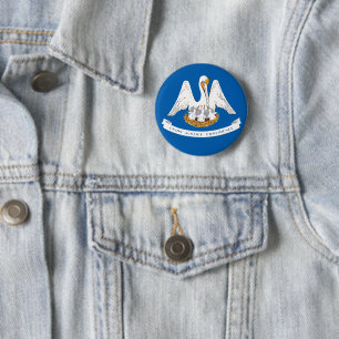 Badge Rond 5 Cm Drapeau de Louisiane