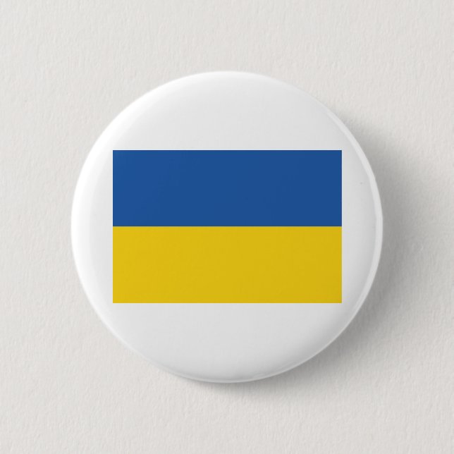 Badge Rond 5 Cm Drapeau de l'Ukraine (Devant)