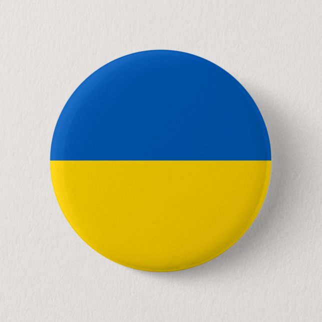 Badge Rond 5 Cm Drapeau de l'Ukraine (Devant)