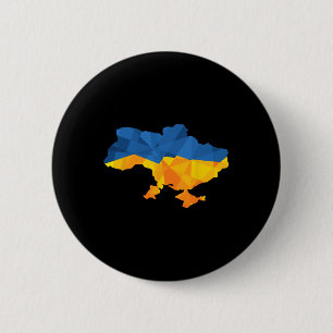 Badge Rond 5 Cm Drapeau de l'Ukraine Emblème Carte Patriote pour h