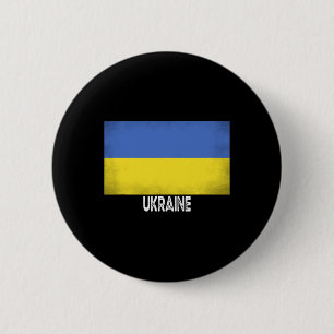Badge Rond 5 Cm Drapeau de l'Ukraine Fierté Vintage Dans Mon Adn E