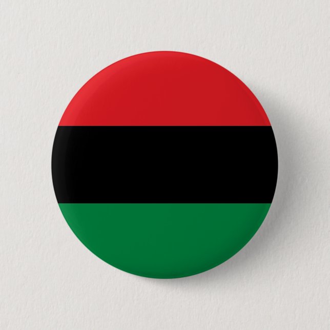 Badge Rond 5 Cm Drapeau de l'UNIA panafricain rouge noir et vert (Devant)