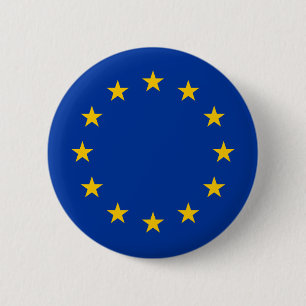 Badge Rond 5 Cm Drapeau de l'Union européenne UE