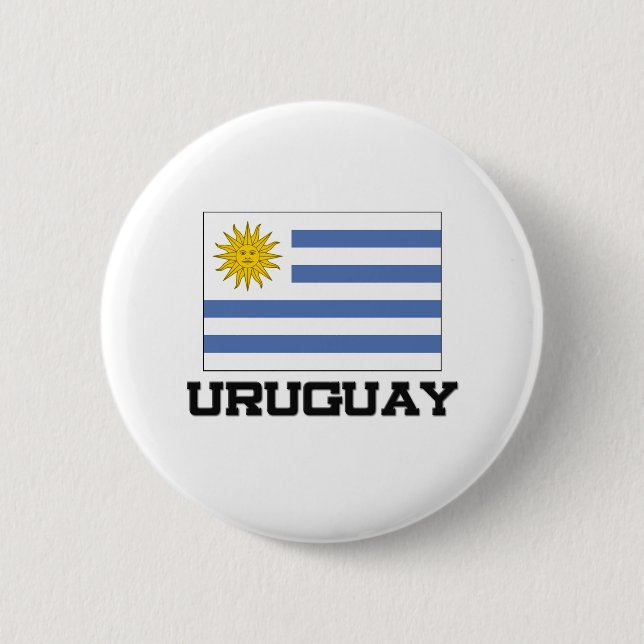 Badge Rond 5 Cm Drapeau de l'Uruguay (Devant)