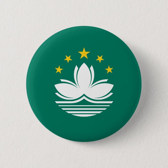 Badge Rond 5 Cm Drapeau de Macao (Devant)