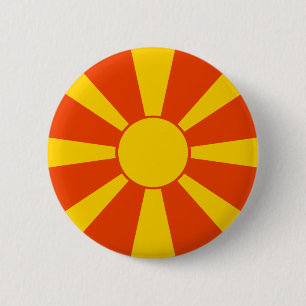 Badge Rond 5 Cm Drapeau de Macédoine