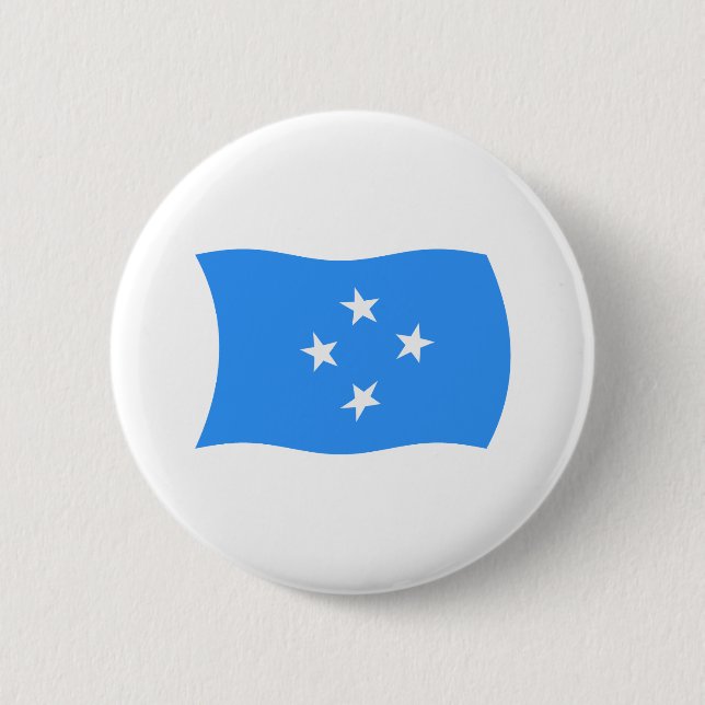 Badge Rond 5 Cm Drapeau de Micronésie Bouton (Devant)