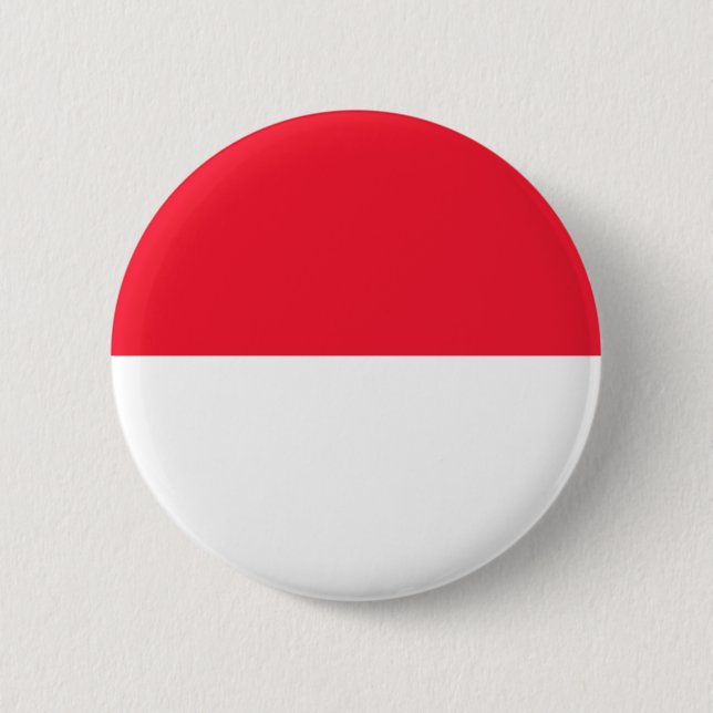 Badge Rond 5 Cm Drapeau de Monaco (Devant)