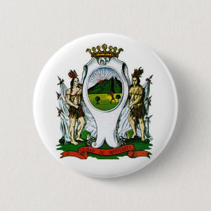 Badge Rond 5 Cm Drapeau de Monterrey, Nuevo León - Bouton MEXICO