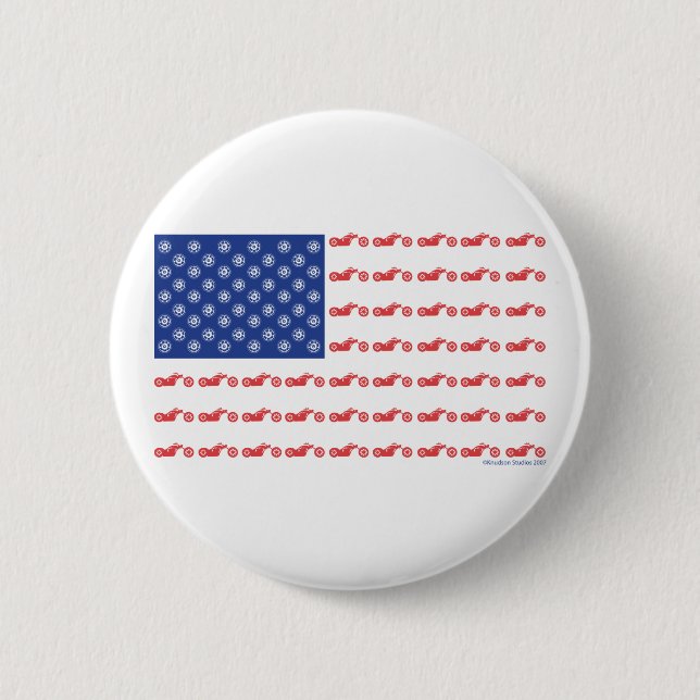 Badge Rond 5 Cm Drapeau de moto-CHOPPER-[Converti] (Devant)