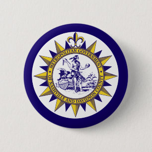 Badge Rond 5 Cm Drapeau de Nashville, Tennessee