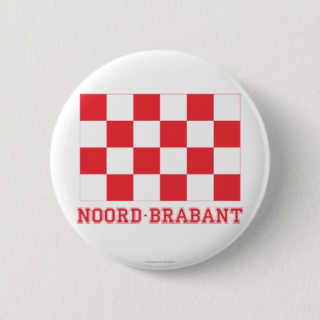 Badge Rond 5 Cm Drapeau de Noord-Brabant avec le nom (Devant)