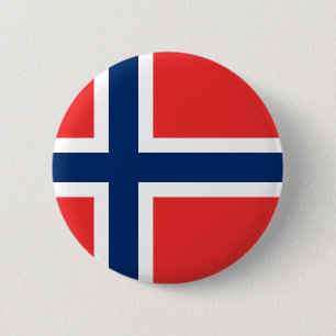 Badge Rond 5 Cm Drapeau de Norway