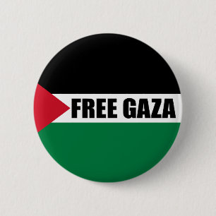 Badge Rond 5 Cm Drapeau de Palestine, Sauvez Gaza, Libérez Gaza