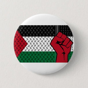 Badge Rond 5 Cm Drapeau de Palestine, Sauvez Gaza, Libérez Gaza