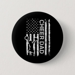 Badge Rond 5 Cm Drapeau de papa cheer bleu royal de cheerleading