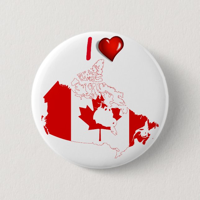 Badge Rond 5 Cm Drapeau de pays canadien (Devant)