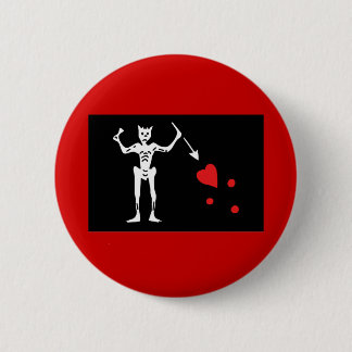 Badge Rond 5 Cm Drapeau de pirate de Blackbeard