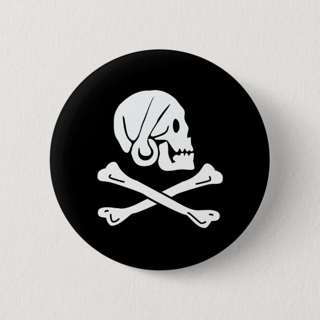Badge Rond 5 Cm Drapeau de pirate de Henry chaque (Devant)