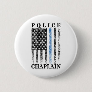 Badge Rond 5 Cm Drapeau de police américain