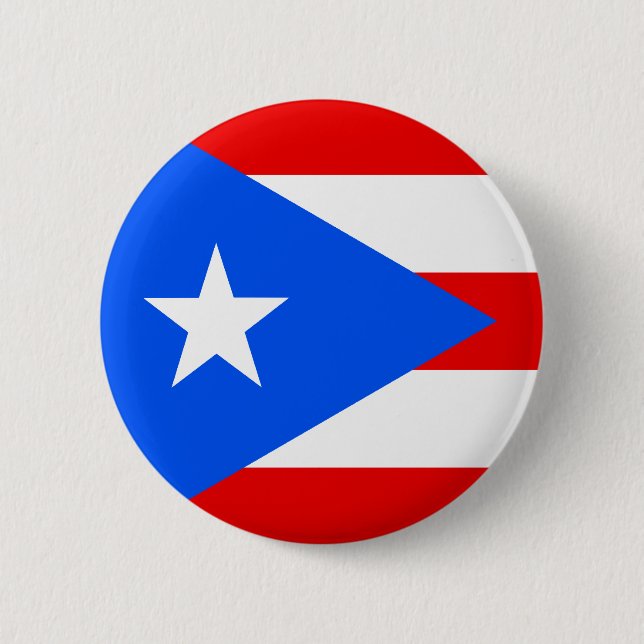 Badge Rond 5 Cm Drapeau de Porto Rico (Devant)
